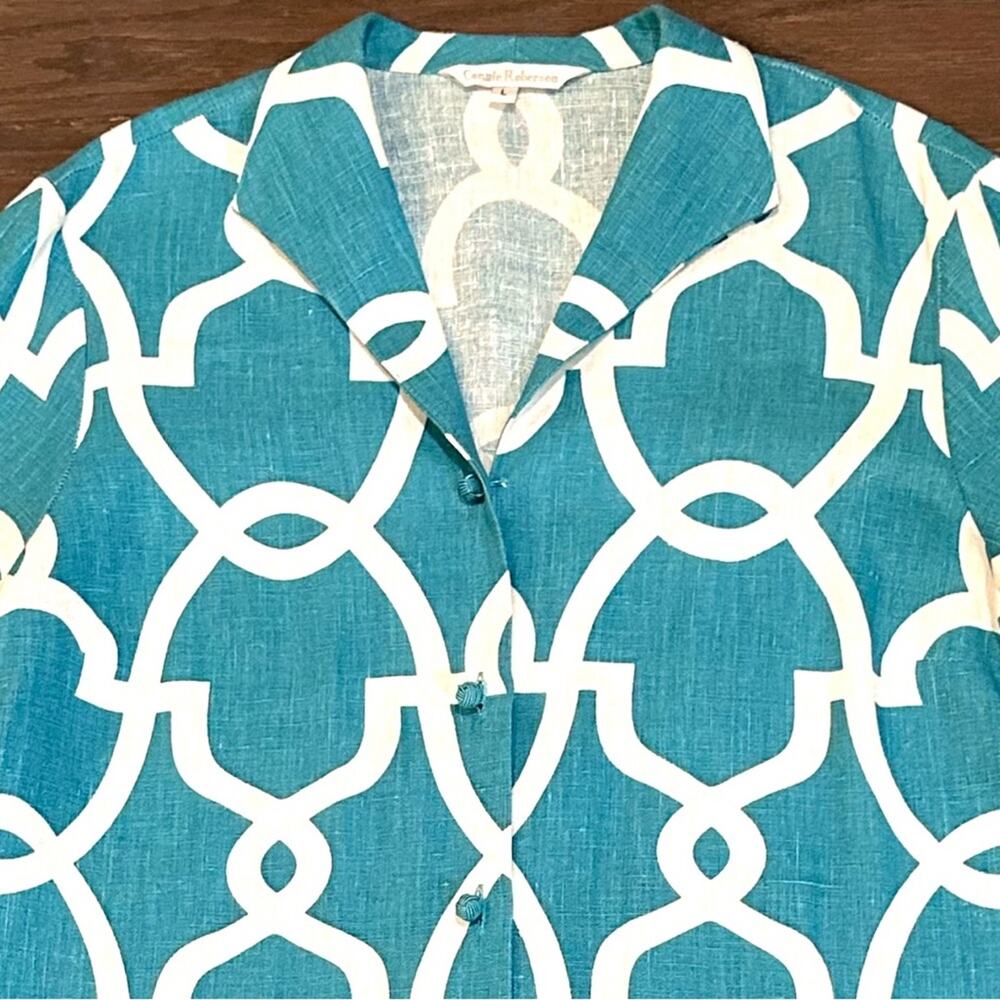 Connie Roberson Woman’s Linen Jacket Blazer Size Large
